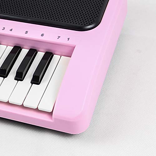 MBQMBSS 61 Key Electronic Keyboard Piano Electric Piano Potable Electric Piano Keyboard Beginner Electric Piano Learning with Microphone&USB Cable&Music Stand for Kids Teens