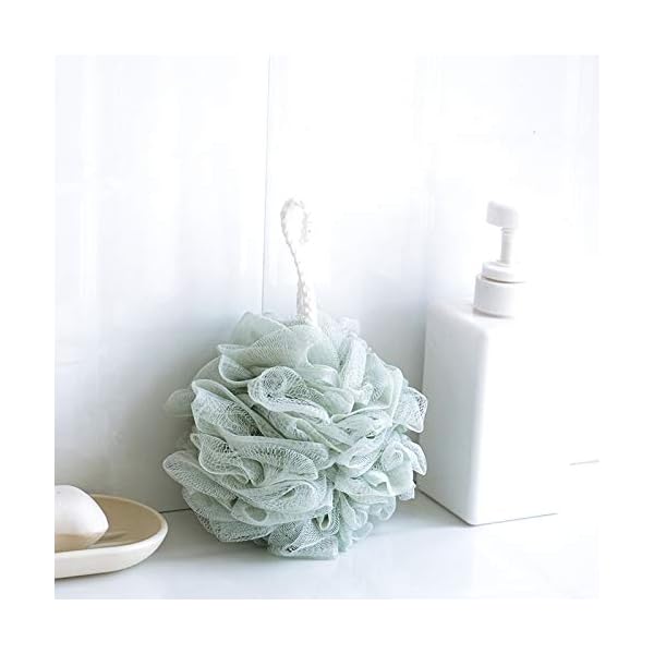 Bath Loofahs Sponge Shower Pouf Body Scrubber Ball 4 Pack Colors Exfoliate with Lathering Cleanse & Beauty Bathing…