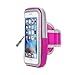 JULAM Sports Armband for iPhone 7 6S 6 Plus Samsung Galaxy S8 S7 S6 S5 Edge Plus 5.8 Inch Cell Phone Case Sweatproof Adjustable Running Armbag Zipper Pouch with Key Holder Wallet Card Slot (Pink)