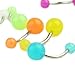 Broadfashion 7pcs Glow in The Dark Belly Button Navel Bar Rings Body Piercing Jewelry (Random Colors)