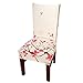 Deisy Dee Stretch Chair Cover Removable Washable for Hotel Dining Room Ceremony Chair Slipcovers Pack of 6