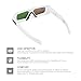 SainSonic Zebra 10M 144Hz 3D Active Shutter Glasses Rechargeable IR 3D Glasses for Samsung Vizio Acer ViewSonic BenQ Vivitek Optoma Infrared 3D DLP-Link Ready Projector, HDTV, White