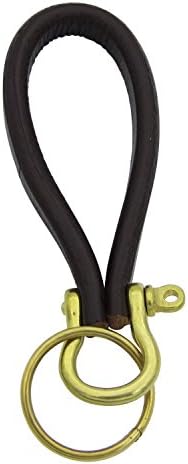 BESYL Genuine Leather Key Chain for Keys, Car Key Fob Keychain Rings & Leather Key Holder for Belt & Key Case for Men and Women