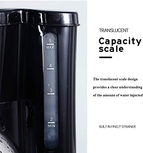 XIUYU Filterkaffeemaschine, 600W Abnehmbarer Filter warm halten 750ML for 5 Tassen (150 ml/Schale) Kaffeemaschine FBA… – Bild 6