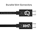 CreatePros Full-Featured USB Type C to USB Type C Cable (USB 3.1 Gen 2) Supports Charge and Power Delivery with eMarker - 12 Inch (Black)