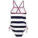 Arshiner Girls' One Piece Swimsuit Bathing Suits,Navy Blue,Size 130