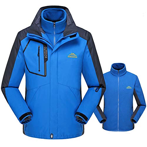 Clearance!Dressin Fleece Two Piece Liner Outdoor Plus Size Hoodie Set Sport Assault Coat Outwear - Thumbnail 4