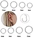 FIBO STEEL 6-8 Pcs 6-12mm Stainless Steel 16g 18g Cartilage Hoop Earrings for Men Women Nose Ring Helix Septum Couch Daith Lip Tragus Piercing Jewelry Set