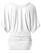 TWINTH Drape Tunic Top Plus Size Loose Fit Cut Out Off Shoulder White 3XL