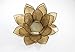World Buyers Capiz Tea Light Holder, Three Rings of Translucent capiz Shell Petals-Flickering Light Decor Measures 5