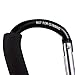 Set of 3 Stroller Hooks - Aluminum Carabiner Stroller Clips for Baby Strollers, Black - 5.5 x 3.2 x 0.3 Inches