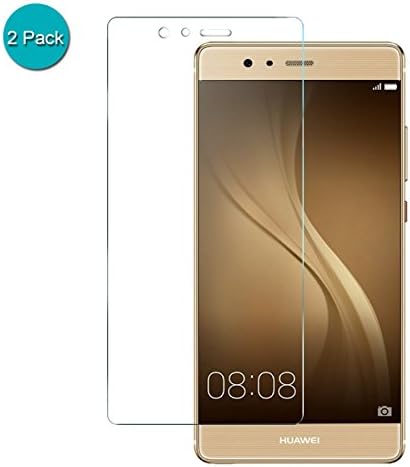 [2 Pack] Huawei P9 Screen Protector, Villstar HD 9H Hardness 2.5D Arc Edge Anti Fingerprint Bubble Free Premium Tempered Glass Screen Protector for Huawei P9