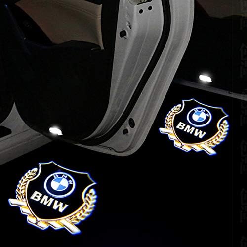 2X LED Gold Door Light Logo Projector Welcome Light For BMW