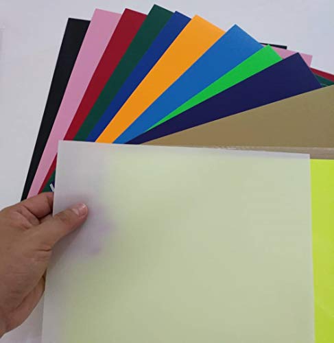 TeekayBrands 12x10 inches Korean Quality PU Iron On Heat Transfer Vinyl with Free Teflon and Transfer Sheets for Fabrics T-Shirts and Garments, for Silhouette Cameo and Cricut - 13 Sheets Variety pack