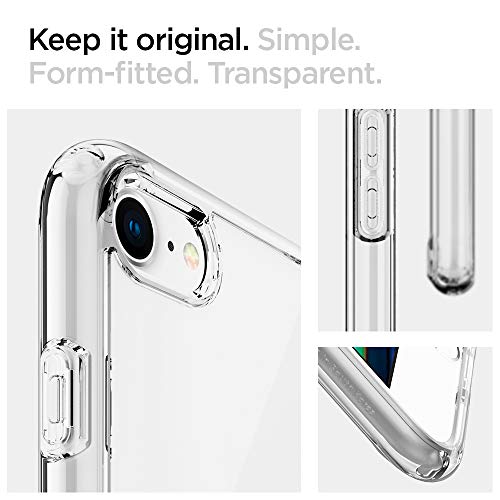 Spigen Funda Ultra Hybrid Compatible con Apple iPhone SE 2020/ iPhone 8/iPhone 7, Protección híbrida de la caída - Transparente - Imagen 4