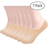 Women No Show Socks 7 Pack Invisible Non Slip Casual Low Cut Boat Flat Liner Short Cotton Socks