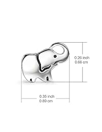 Angel  er hermosa joyería de moda, aretes de pasador de elefante de plata esterlina 925 para mujer y niña