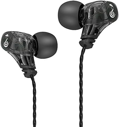 Holy Serpent C1 Knowles Balanced Armature Earphones Dual Dynamic Drivers with Mic and Volume Control In Ear Monitor Wired Earbuds Noise Cancelling Headphone Stereo Bass Headset For Android Iphone