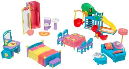 Amazon Com Dora Explorer Gift Set Talking Doll House Furniture