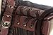 Charmian Men's Spiral Steel Boned Victorian Steampunk Gothic Retro Stripe Waistcoat Vest with Chain Brown X-Large