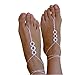 Crochet Barefoot Sandals,Beach Pool,Nude shoes,Foot jewelry,Footless sandles,Beach Wedding Jewelry,Yoga Chain,Anklet, Wedding shoes, Beach Wedding, Summer shoes, One Size Fits All (white)