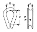 MarineNow Stainless Steel 316 Rope Thimble Marine Grade 5/16