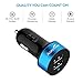 ACEPower Dual USB Ports 3.4A Portable Car Charger for iPhone 5 5S 5C 4 4S,iPad 4 3 2,iPad mini,iPad air, Galaxy, Cell Phones, Tablet, Android Devices (Black with Blue Band)