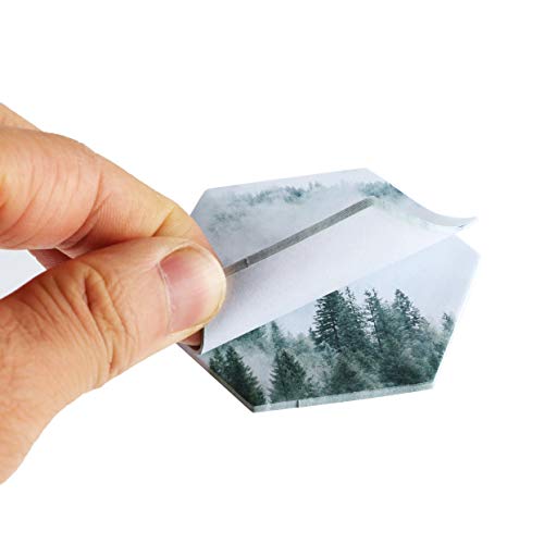 RIANCY Nature Sticky Notes Self-Stick Office Memo Note Pad Sticky Note Paper Posted Writing Pads Things to Do List Notepad, Schedule Marker,30 Sheets/Pad (Nature,Pack of 8)