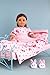 DreamWorld Collections Perfect 3-Piece Bedding Set for 18 Inch Doll - Pink Includes Comforter, Blanket and Pillow