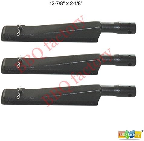 bbq factory® Replacement Cast-Iron Grill Pipe Burner JBB351 (3-pack) Select Gas Grill Models By Brinkmann, Kenmore, Grill Zone, Nexgrill, Charmglow and Others