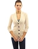 PattyBoutik Women's Shawl Collar Button Down Knit Cardigan