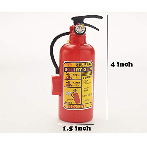 X Hot Popcorn 6 Pcs Mini Fire Extinguisher Shape Water Gun Squirter, Fun Outdoor Summer Toys for Boys and Girls