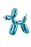 Balloon Dog Figurine Statue Home Decor - Blue Metallic Finished