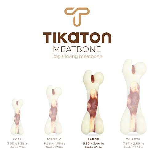 Tikaton Dog Chew Toys for Aggressive Chewers, Beef Flavor Durable