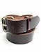 Mens Heavy Duty Dark Chocolate Brown Leather Belt 1 1/2