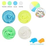 Fluffy Slime - 14 OZ Jumbo Fluffy Floam Slime 4 Colors Super Soft Stretchy Scented Stress Relief Toy Non-sticky No Borax Sludge Unicorn Slime Kit for Kids & Adults with 2Pcs random squishies toys