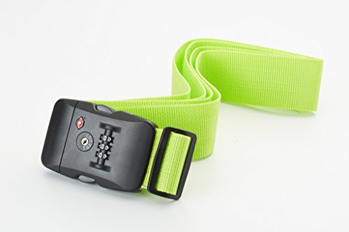 Luggage strap TSA approved, 3 dial combination strap, available in two colour options available), 72"