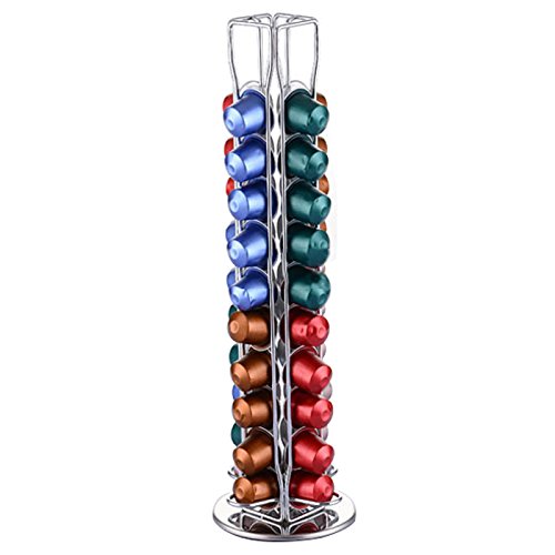 YonTree 40-Pod Coffee Capsule Holder Tower Coffee Pod Stand Rack for Nespresso