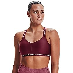 Under Armour Women's Crossback Low Bra, League Red