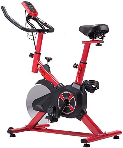 KUOKEL Indoor Cycling Bike Exercise Bike with 22lb Flywheel (Adjustable Seat and Resistance, Digital Monitor, ODO, Calories, Heart Rate Sensor, Spining Bike Studio Cycles Exercise Machines
