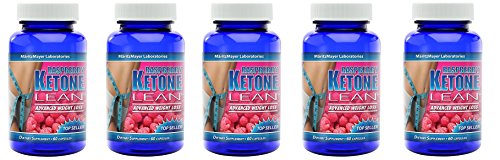 MaritzMayer Raspberry Ketone Lean Advanced Weight Loss Supplement 60 Capsules Per Bottle 5 Bottles