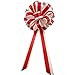 Red & White Striped Pull Bows with Tails - 8