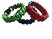 Handmade Diffuser Bracelets Set of 3 - Green, Red, and Blue. Perfect for Essential Oils. Great for Kids! 