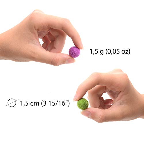 3 Glaciart+Pieces+Handmade+Felted+Orange