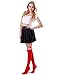 HDE Women Three Stripe Over Knee High Socks Extra Long Athletic Sport Tube Socks (Red/White)