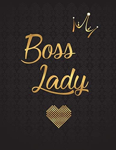 Boss Lady: Lined Journal (Notebook, Diary) with 110 Inspirational Quotes, Gold Lettering Cover, XL 8.5x11, Black Soft Cover, Matte Finish, Journal for Women (Journals to Write In)
