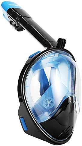 Seaview 180° GoPro Compatible Snorkel Mask- ICONNTECHS IT Panoramic Full Face Design Anti-Fog and Anti-Leak Snorkeling / Diving Mask
