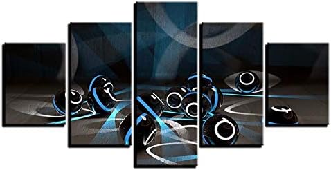 FEIF Decorative painting Hd Printed Modern Painting Poster Framework Modular Wall Art 5 Panel Music Acoustics Home Decoration Pictures Living Room
