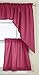 Lorraine Home Fashions Ribcord Tier Curtain Pair, 54-Inch x 24-Inch, Wine