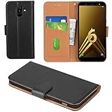 Aicoco Galaxy A6 Plus 2018 Case Flip Cover Leather Wallet Phone Case for Samsung Galaxy A6 Plus 2018 - Black